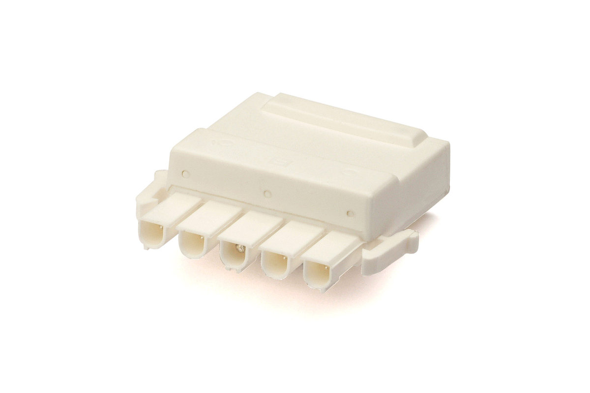 Connector for lights, 5-pin, male, white